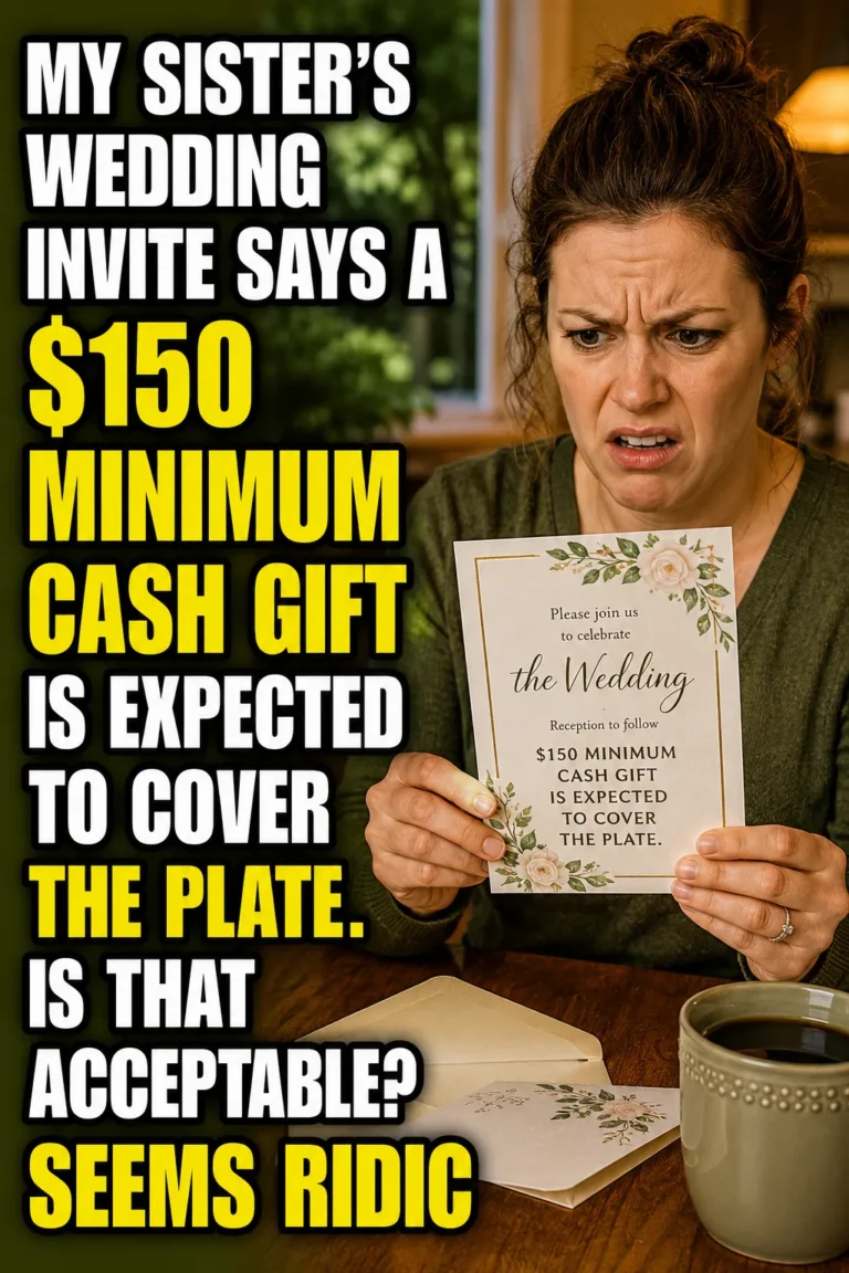 Wedding invitation with a cash gift envelope and RSVP card on a table