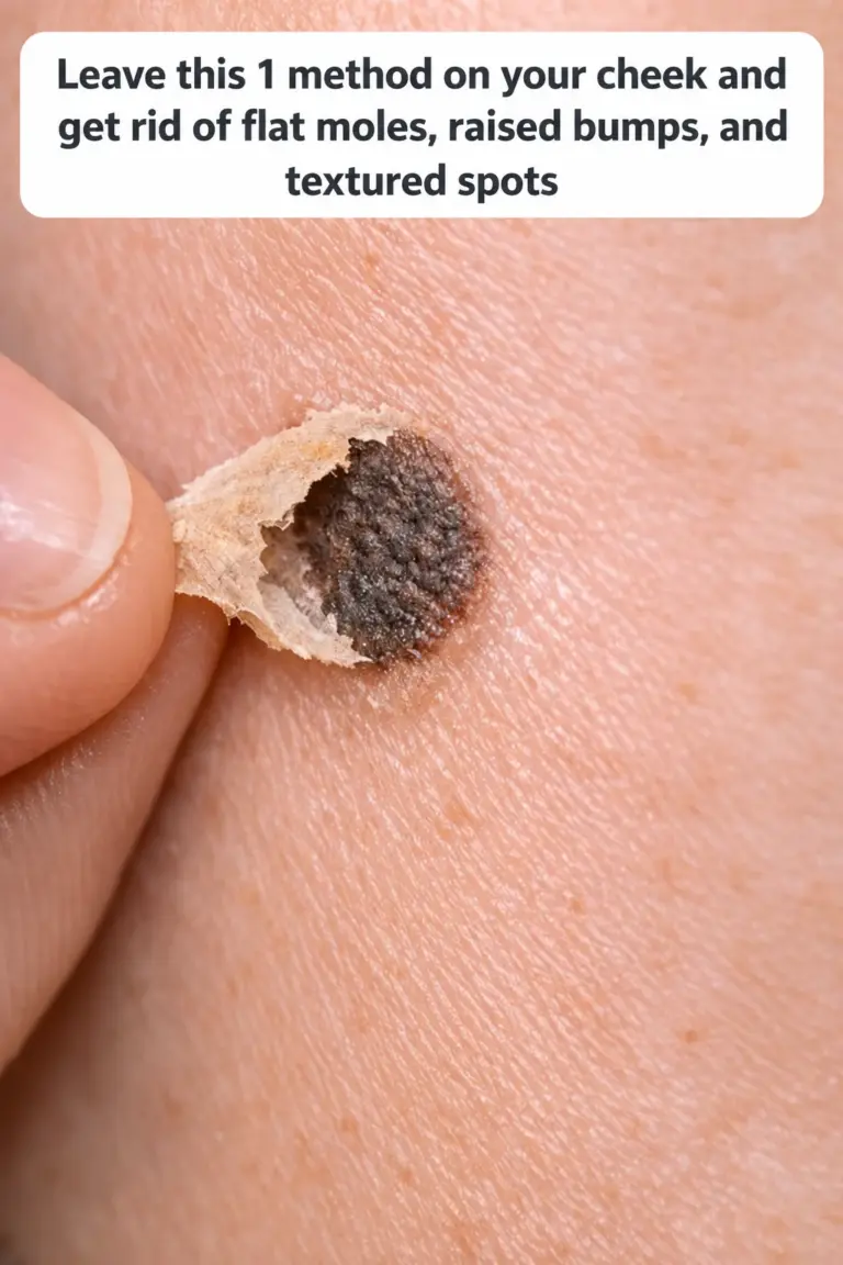 Flat mole and raised bump on cheek before professional skin check