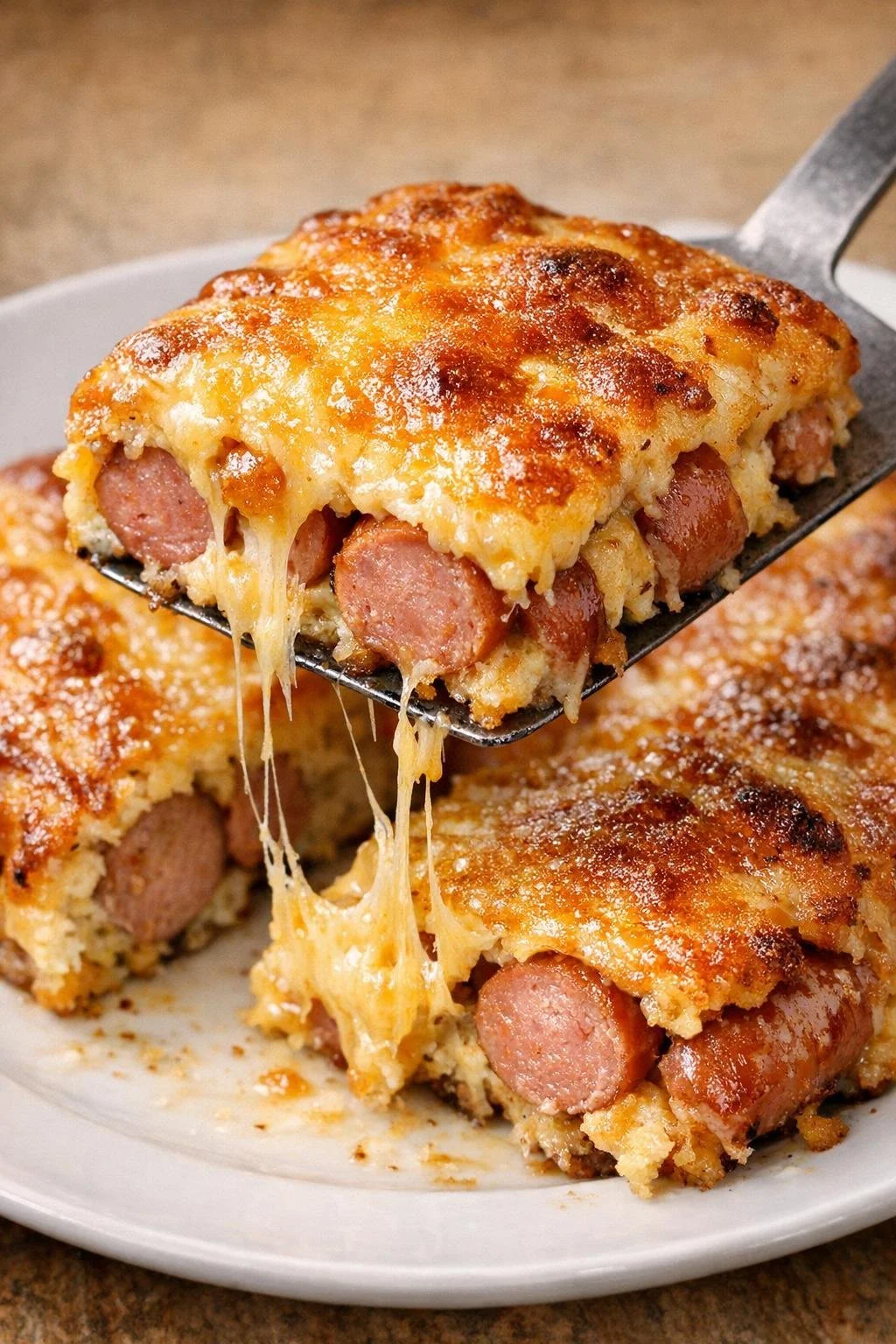 A warm dish served at Sunday potlucks, made with only 3 ingredients.