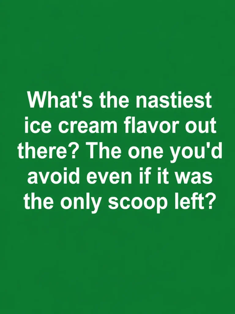Unusual ice cream scoops featuring pickle, garlic, blue cheese, wasabi, and other strange flavors