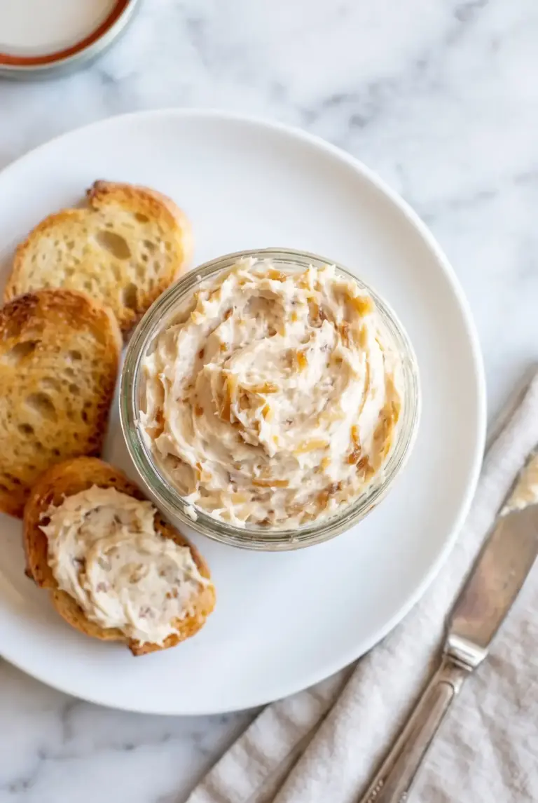 French onion butter served with toasted bread