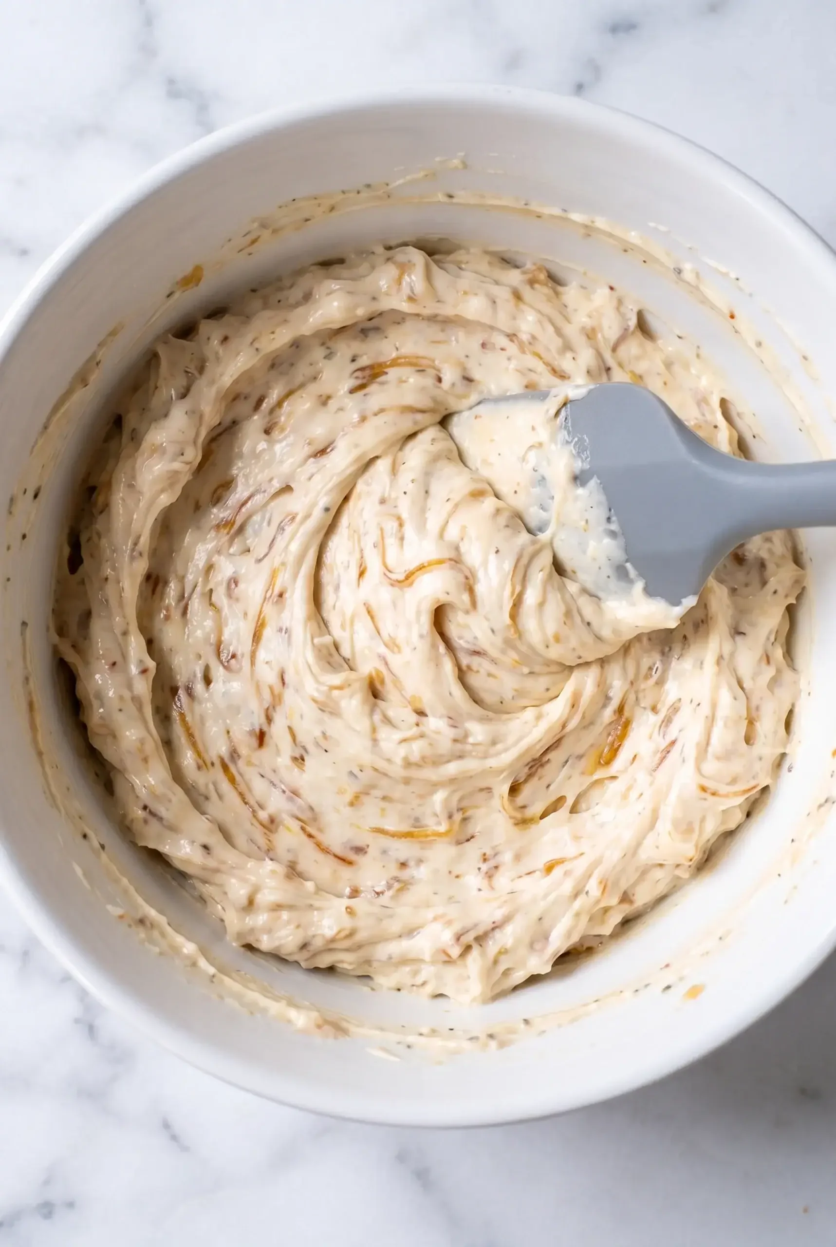 Caramelized onions blended into softened butter