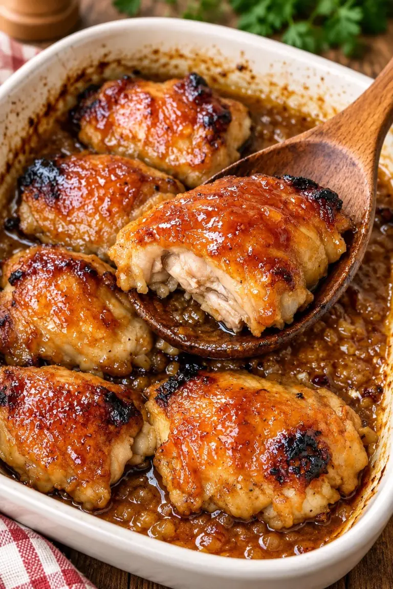 Oven Baked 3-Ingredient Chicken Corinthian served on a plate.