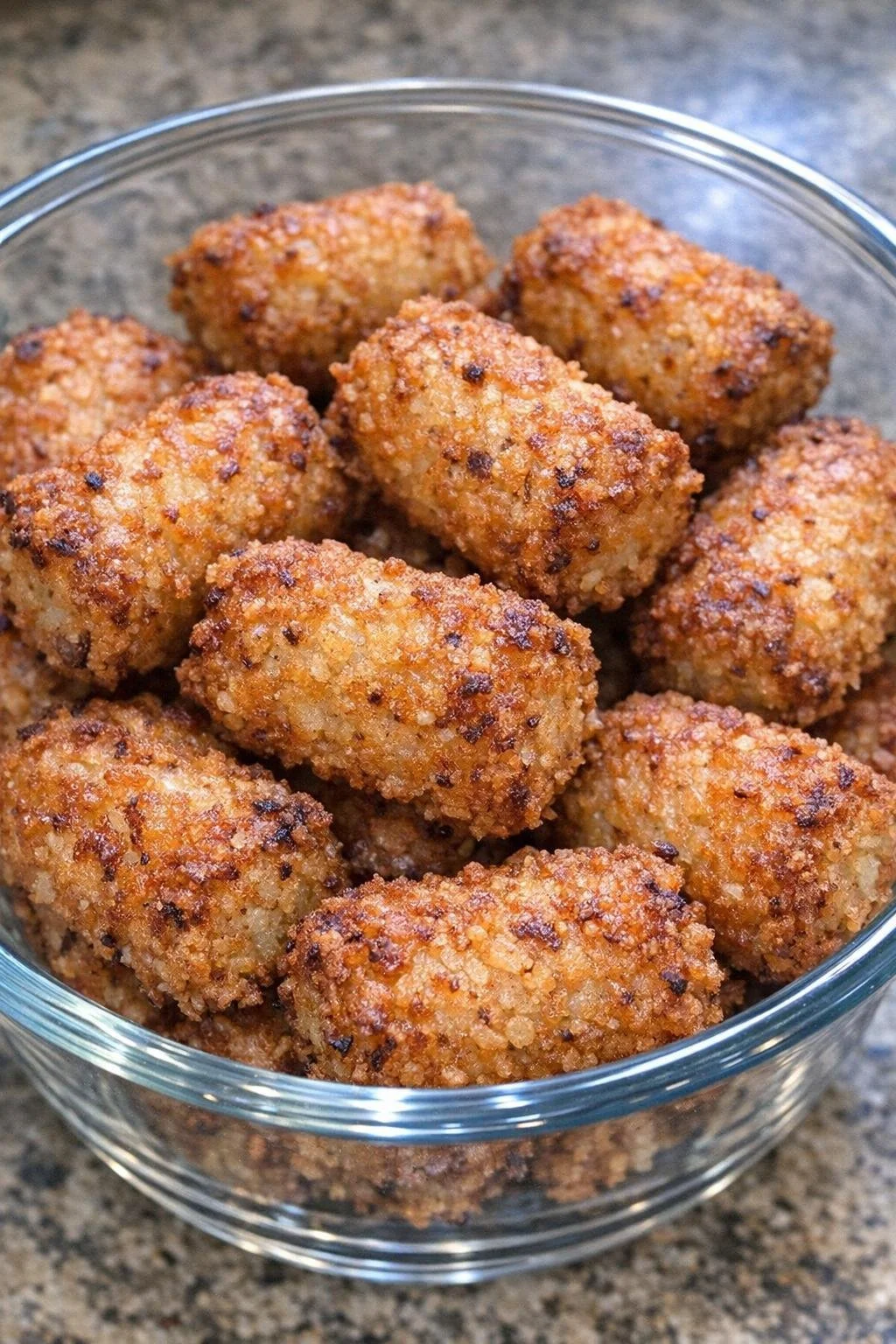 Oven baked crispy potato tots made with three ingredients