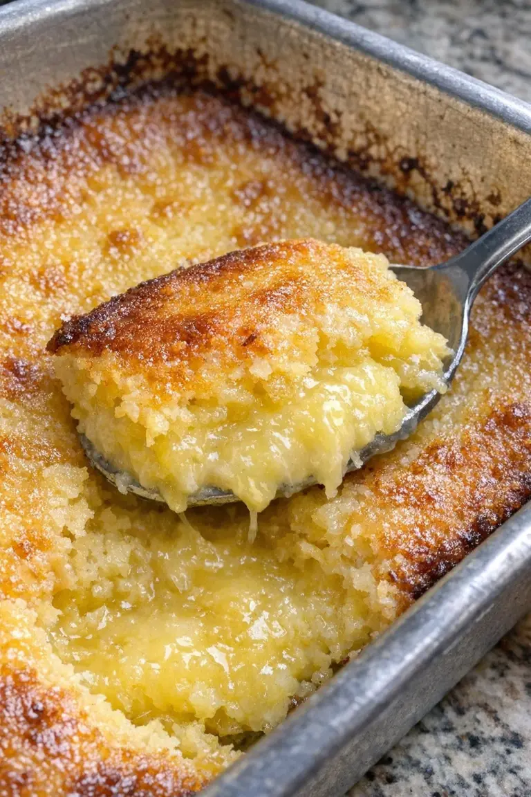 Oven Baked 3-Ingredient Lemon Stanford dessert served on a plate.