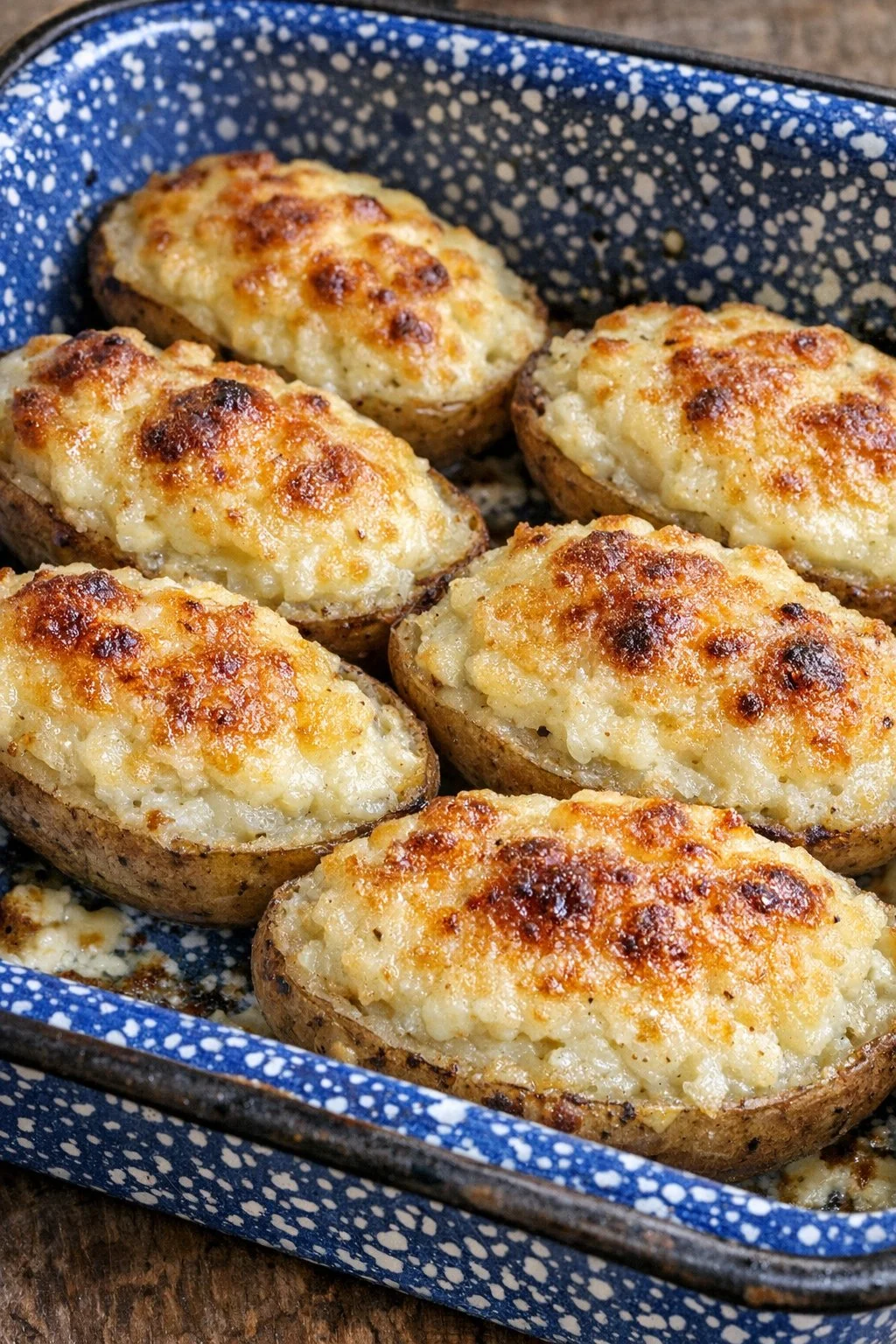 Oven Baked 3-Ingredients Potato Byron dish served on a plate