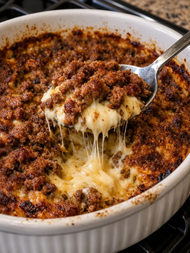 Delicious Oven Baked 4-Ingredient Beef Bradford dish ready to serve.