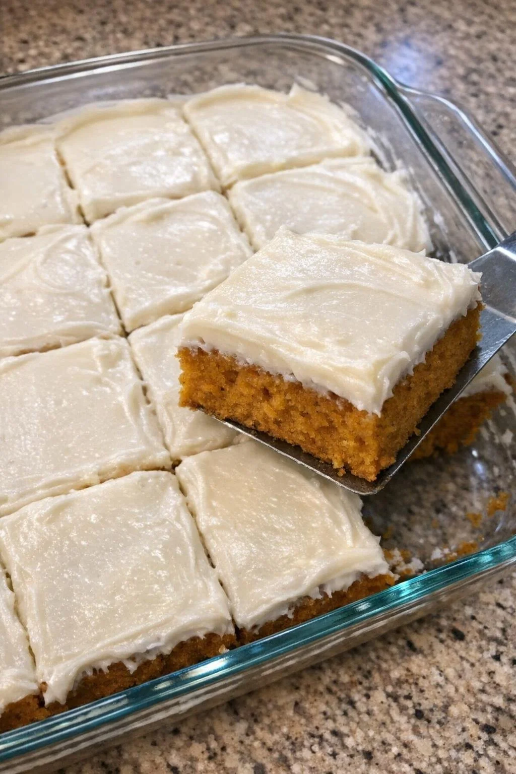Delicious oven-baked 4-ingredient pumpkin bars on a plate