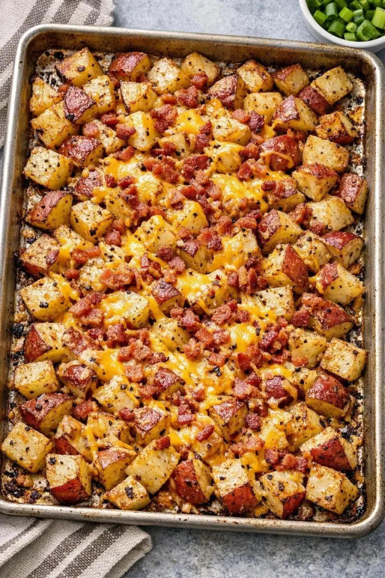 Oven baked Ranch Crack Potatoes with four simple ingredients