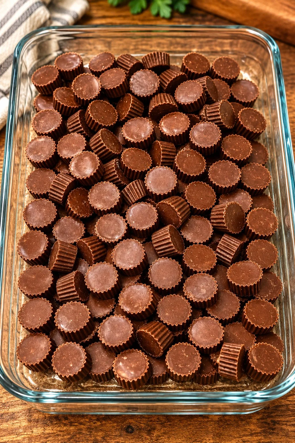 Delicious 5-ingredient oven baked peanut butter brownie bars on a plate.