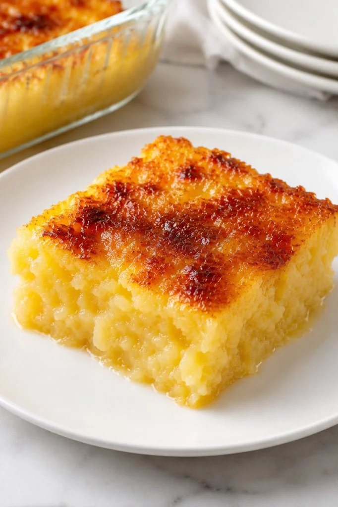 Delicious homemade pineapple bake topped with golden crumbs and fresh fruit