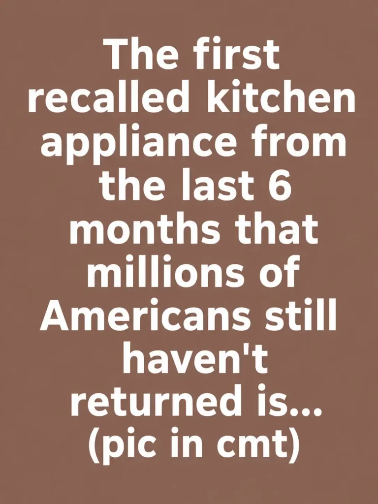 Recalled kitchen appliance being checked for model number