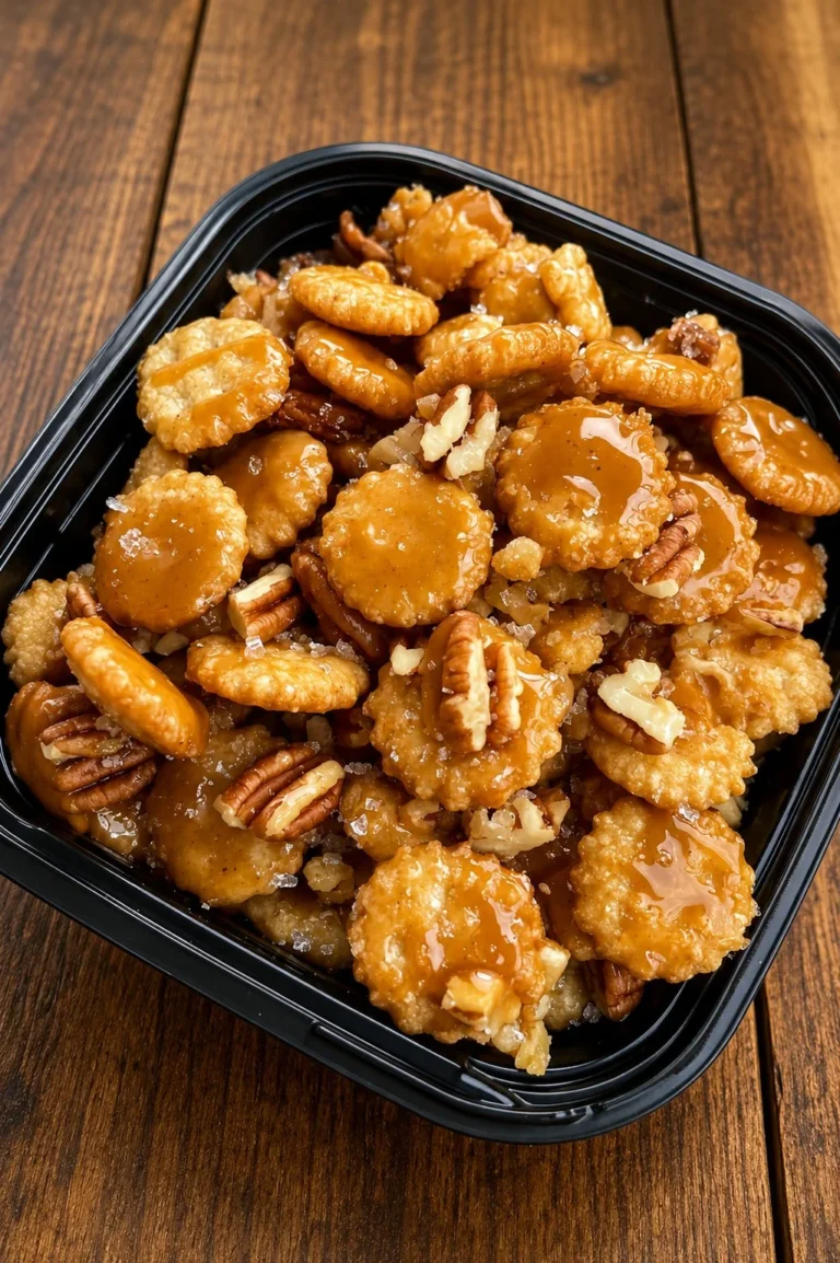Delicious Salted Caramel Cracker Bites for a sweet and salty snack