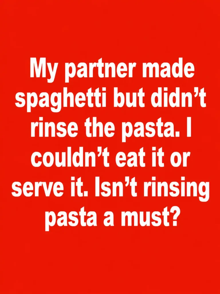 Cooked spaghetti being drained without rinsing before adding marinara sauce