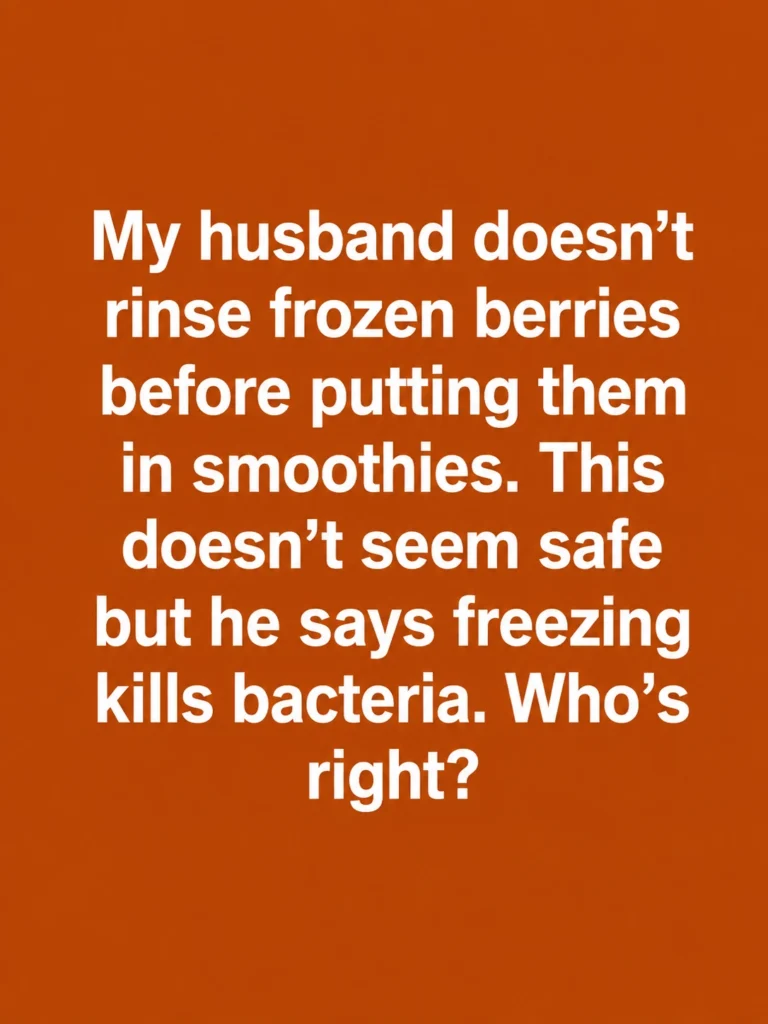 Bowl of frozen mixed berries being rinsed under cold running water