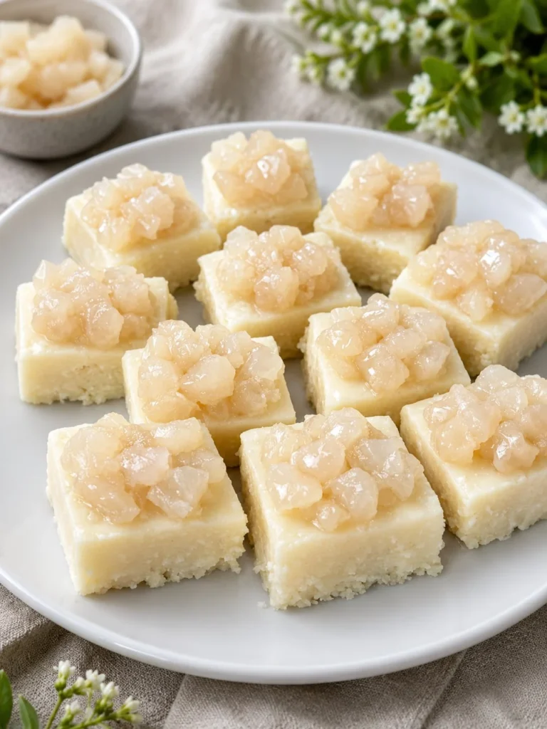 Slow cooker 3-ingredient lychee martini fudge dessert