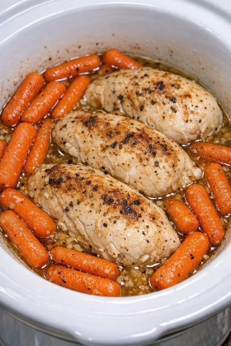 Slow Cooker Amish Chicken with Carrots dish for easy, flavorful family meals