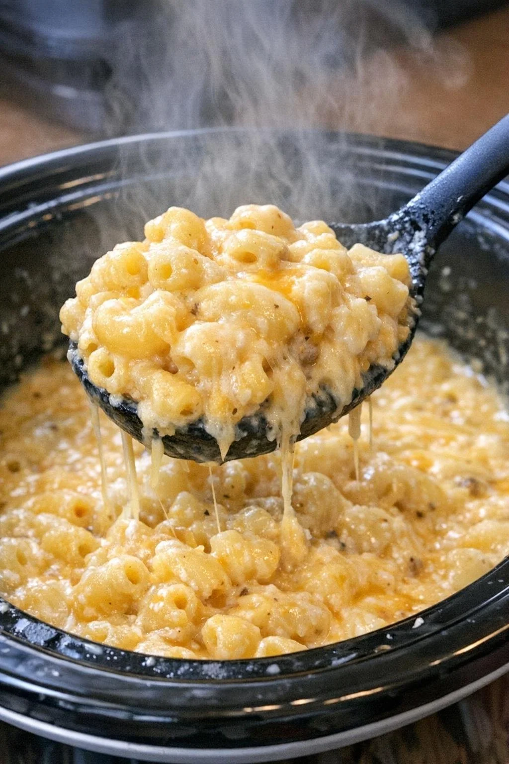 Delicious slow cooker pasta made with 4 simple ingredients
