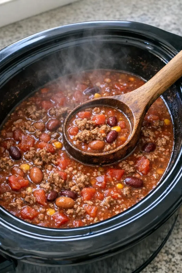 Bowl of slow cooker 5-ingredient taco soup topped with cheese and cilantro