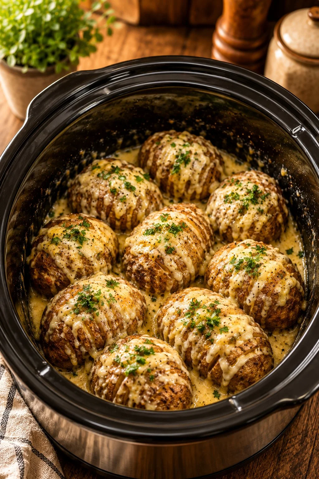 Slow Cooker Amish Papa’s Pride Potatoes recipe with creamy texture and rich flavor