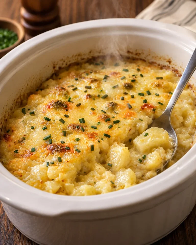 Slow Cooker Parmesan Potatoes with a creamy texture perfect for Mother's Day
