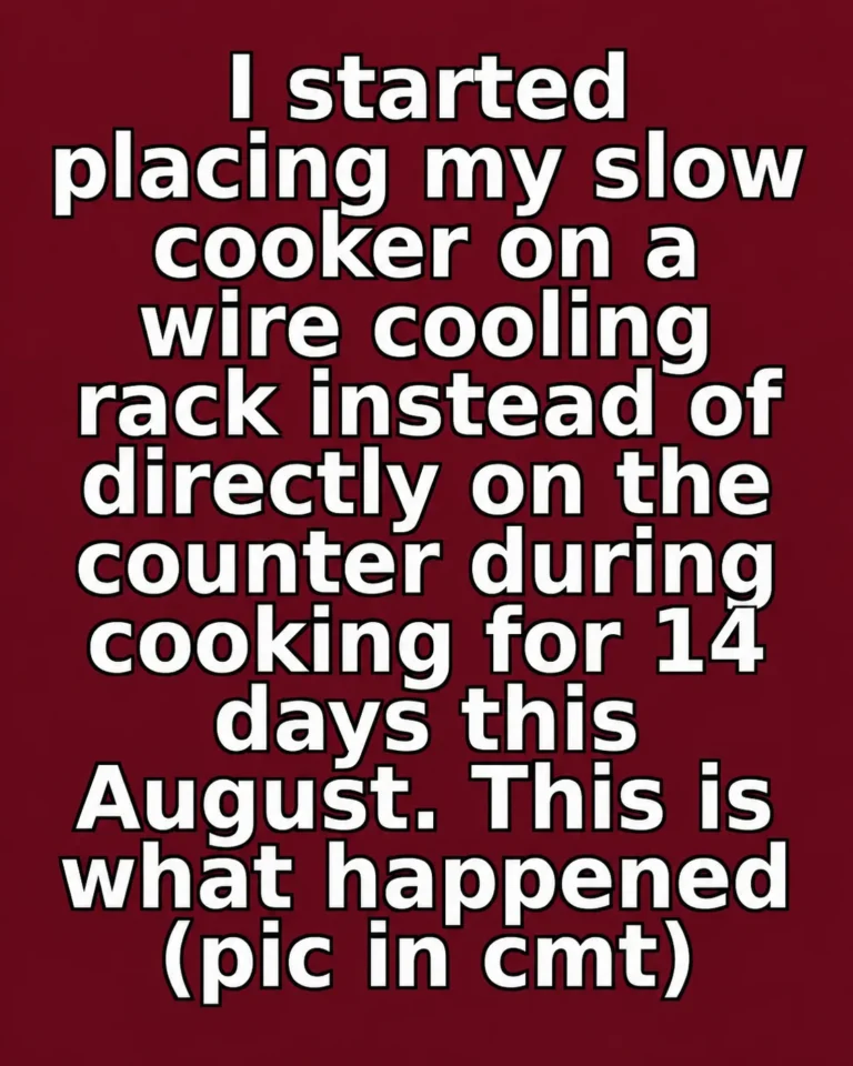Slow cooker sitting securely on a sturdy wire cooling rack on a kitchen counter