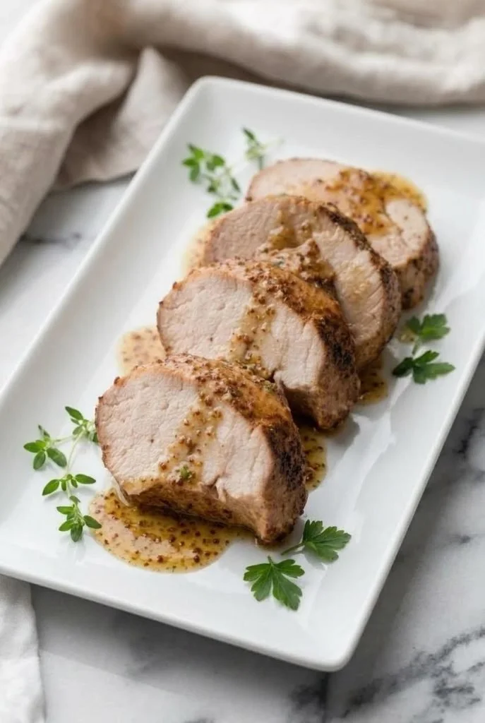 Delicious slow cooker pork tenderloin with herbs and spices