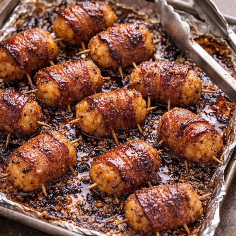 Southern Bacon Wrapped Tater Bites with a crispy exterior and savory filling