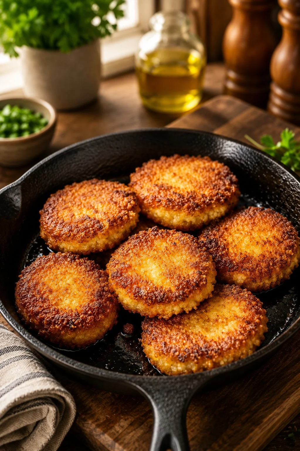Southern 3-Ingredient hot water cornbread served with butter