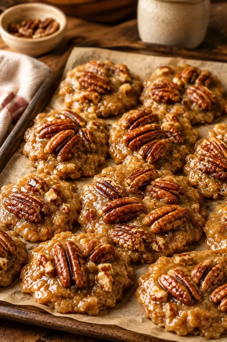 Delicious Southern 3-Ingredient pecan pralines on a decorative plate