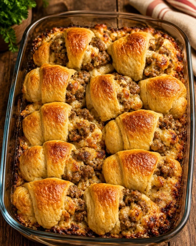 Southern 3-Ingredient Sausage Crescent Bites on a serving platter