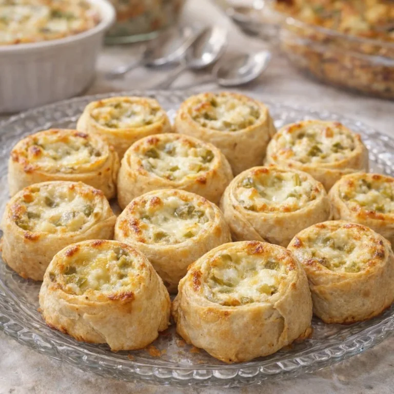 Southern 4-Ingredient Green Chile Pinwheels served on a plate