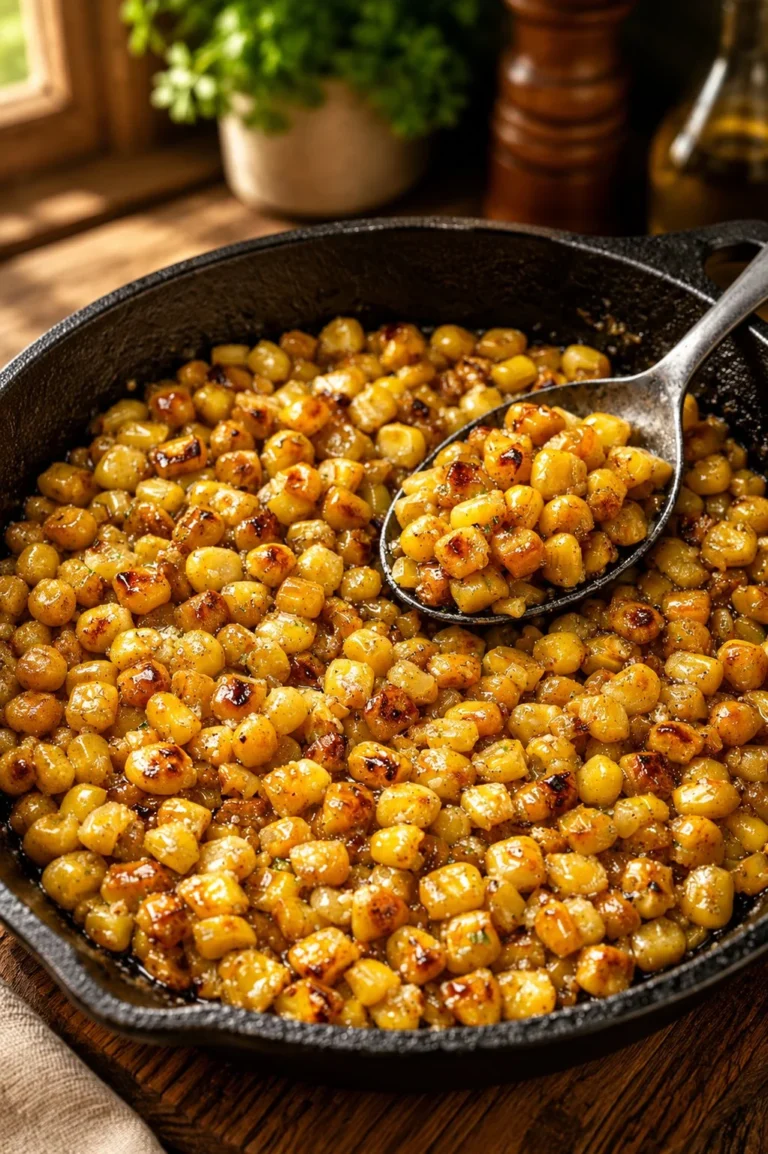 Southern honey butter corn skillet dish with four simple ingredients