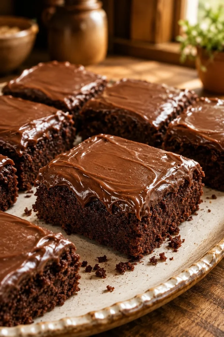 Delicious Southern 4-Ingredient Lunch Lady Brownies on a plate