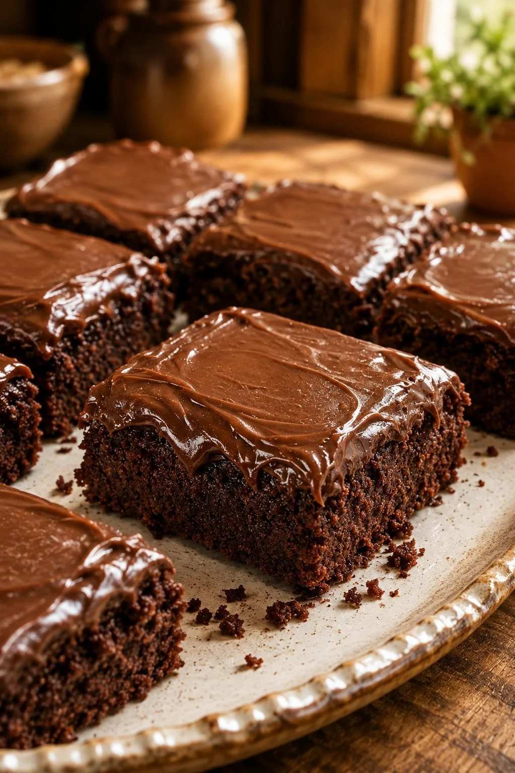 Delicious Southern 4-Ingredient Lunch Lady Brownies on a plate