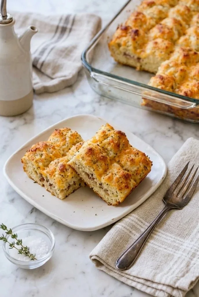 Delicious Southern Cheesy Ranch Squares served fresh on a platter.