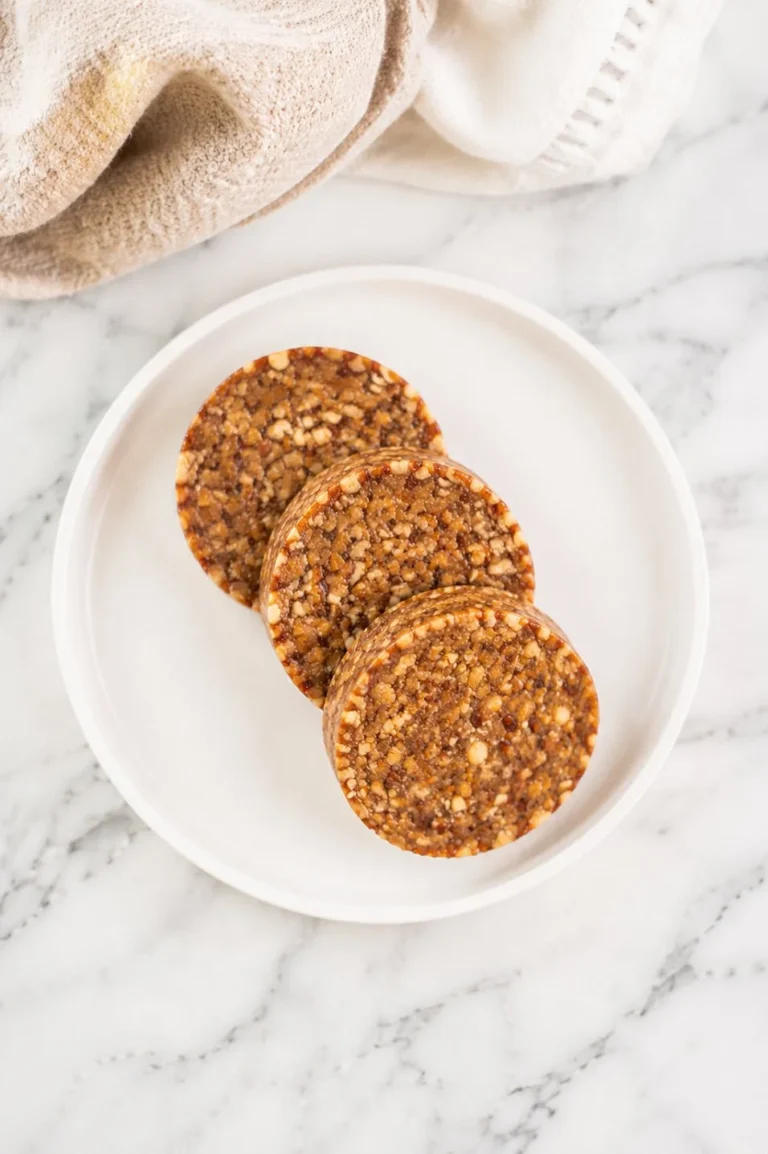 Southern Pecan Log dessert featuring pecans and caramel.