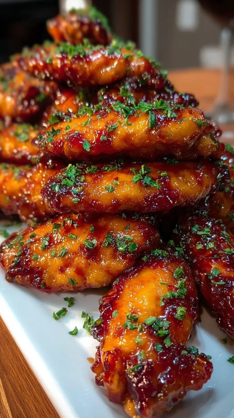 A pile of crispy honey garlic chicken wings on a platter