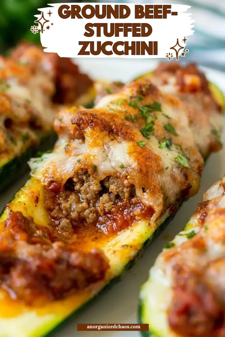 Delicious and colorful stuffed zucchini boats filled with healthy ingredients