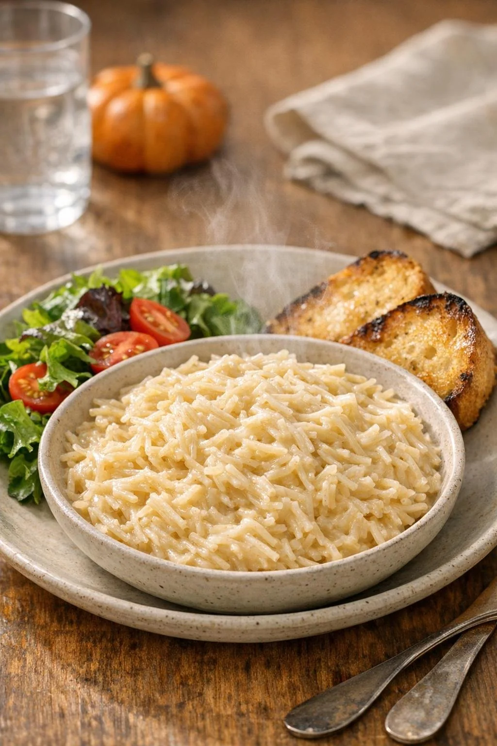 A bowl of creamy vermicelli ready to serve