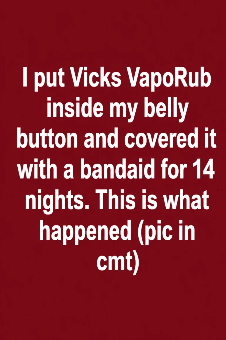 Jar of Vicks VapoRub beside a bandage and a person's belly button