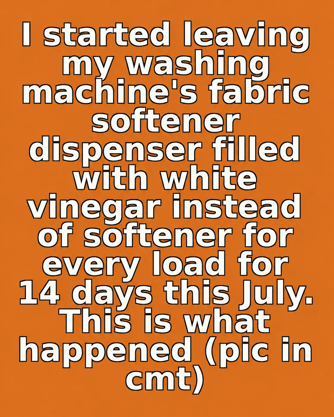 Person pouring distilled white vinegar into a washing machine fabric softener dispenser